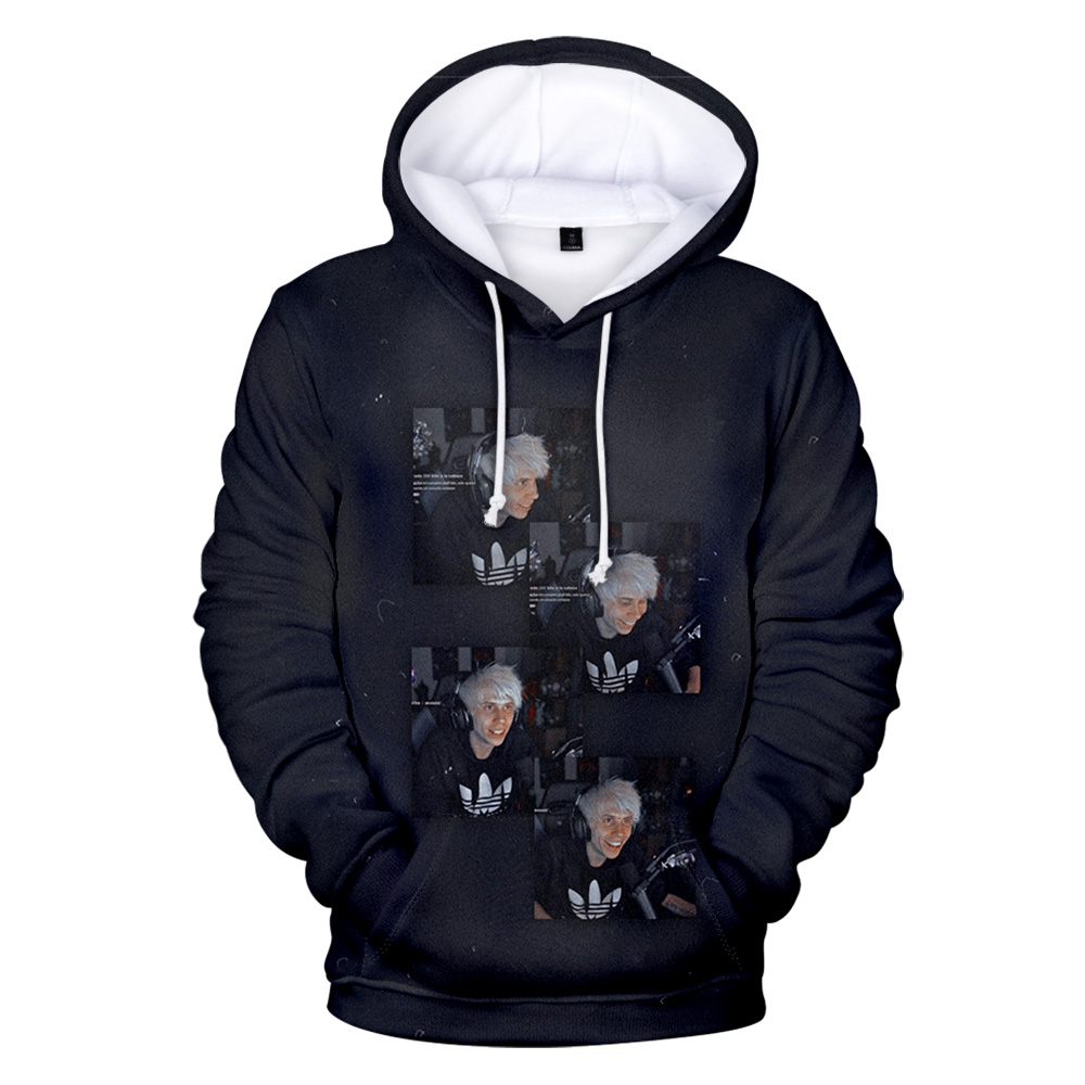 3D Printing Youtubers - Rubius Hoodie Unisexแขนยาวผู้หญิงHooded Sweatshirt Harajuku Streetwear