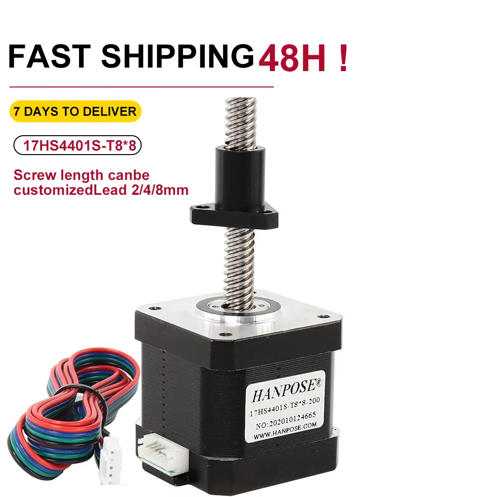 Lead Screw Stepper - Nema17 Stepper Motor 17HS4401S-T8 พร้อมสกรู 2/4/8