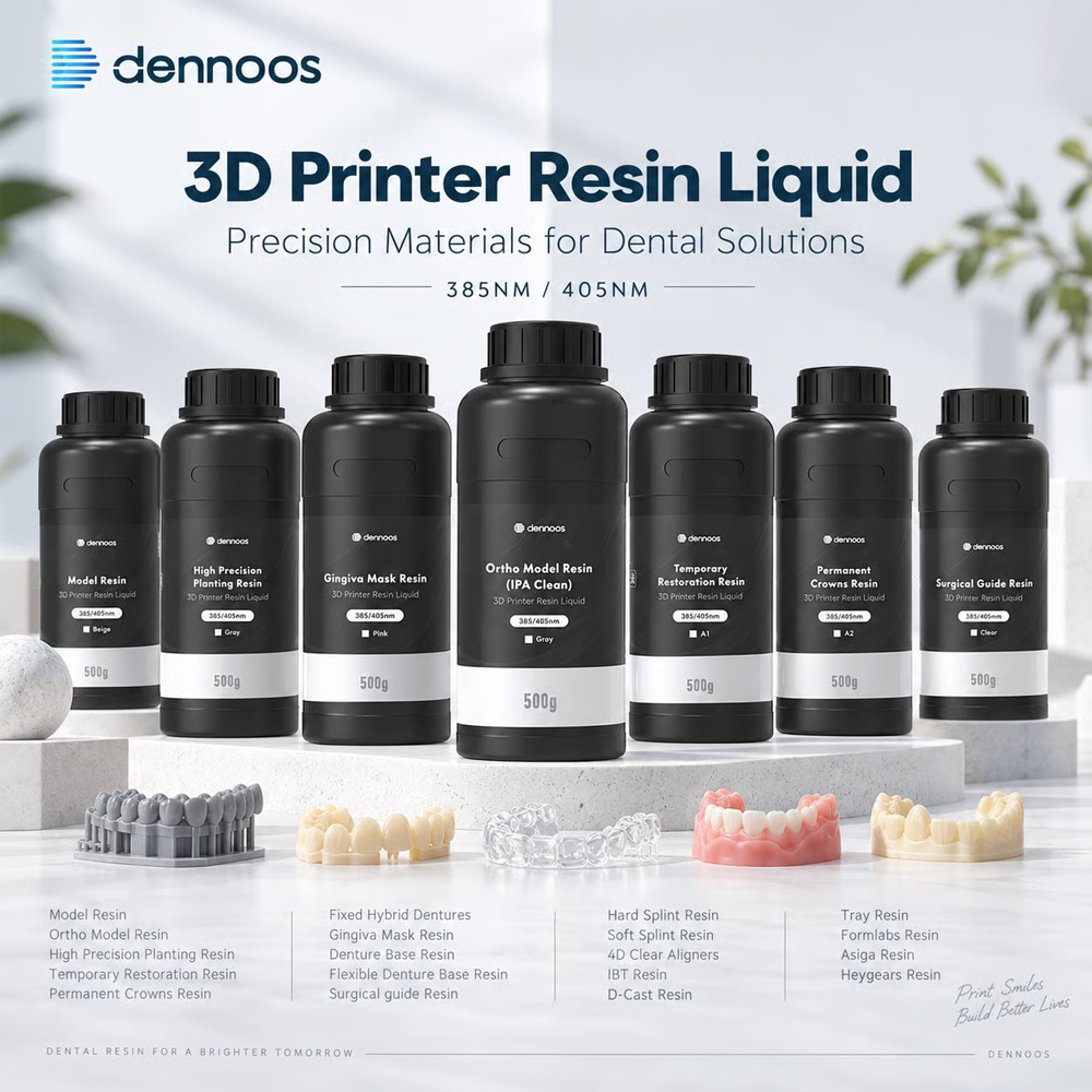 3D Printing Uv Resin - เรซินสำหรับเครื่องพิมพ์ 3 มิติ โมเดลห้องปฏิบัติการทันตกรรม ฟันปลอมถาวรแบบยึดติด ฟันปลอมแบบผสม
