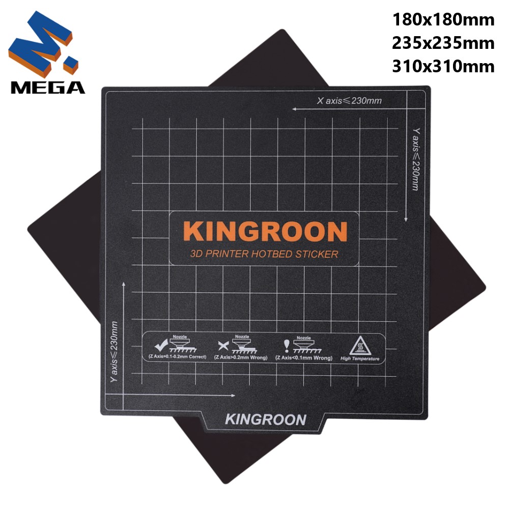 Pei Sheet - KINGROON ยืดหยุ่น Magnetic Heatbed 180x18 0/235x235