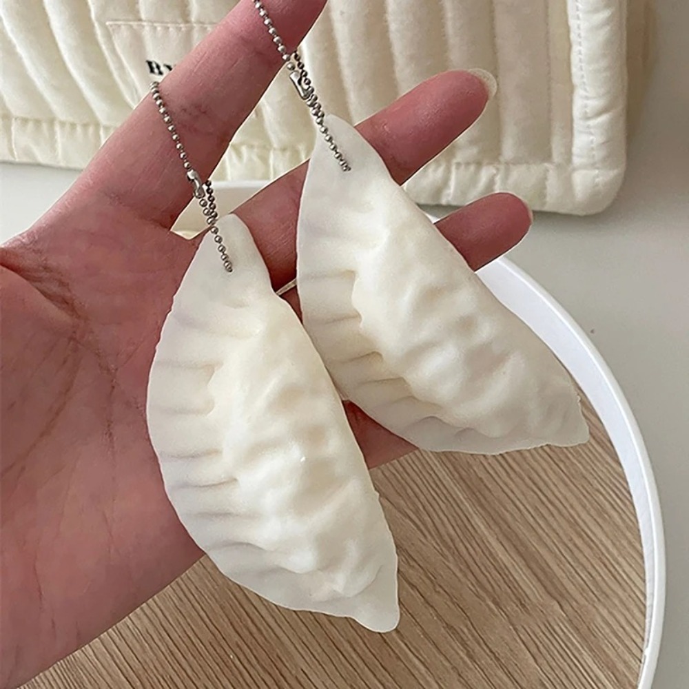 3D Printing Food - พวงกุญแจจำลองอาหารมินิรูปเกี๊ยว ของเล่นบีบคลายเครียด 3D สำหรับตกแต่งกระเป๋า ของขวัญ