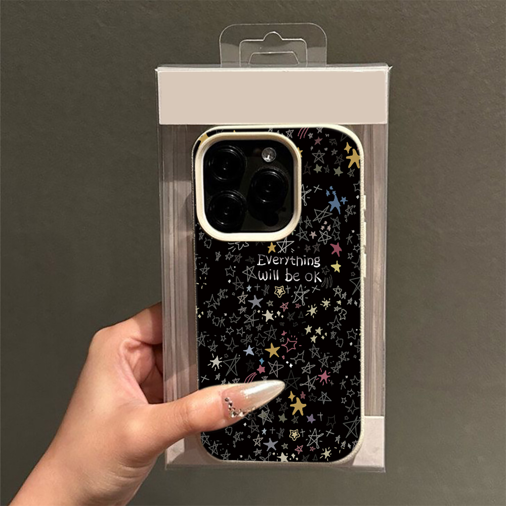 3D Printing Iphone - เคสโทรศัพท์ลายท้องฟ้ายามค่ำคืนประดับดาวหลากสีสัน ดีไซน์น่ารัก เหมาะสำหรับสาวเท่ สำหรับ iPhone 18