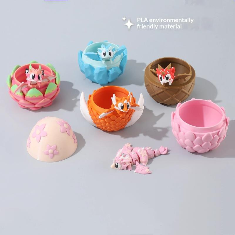 3D Printing Food - ของตกแต่งพลาสติก รูปผลมังกร 3 มิติ พิมพ์ลายมังกรน่ารัก 1