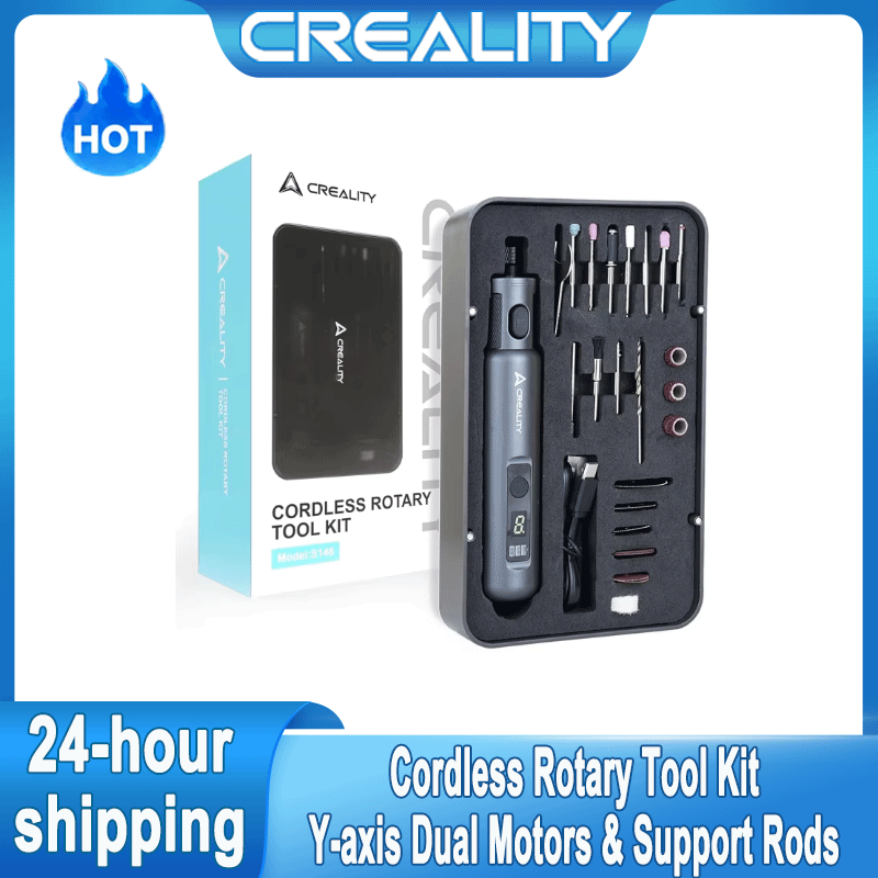 3D Printing Grinder - เครื่องมือโรตารี่ไร้สาย Creality สำหรับงานตกแต่งงานพิมพ์ 3 มิติ ชุดเครื่องมือโรตารี่