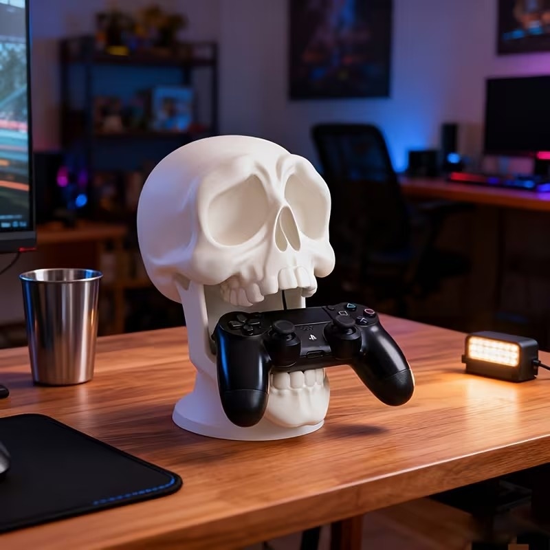 ขาตั้งหูฟังรูปหัวกะโหลก 3D พิม - 3D Printing Xbox Controller Holder บทวิจารณ์และราคา