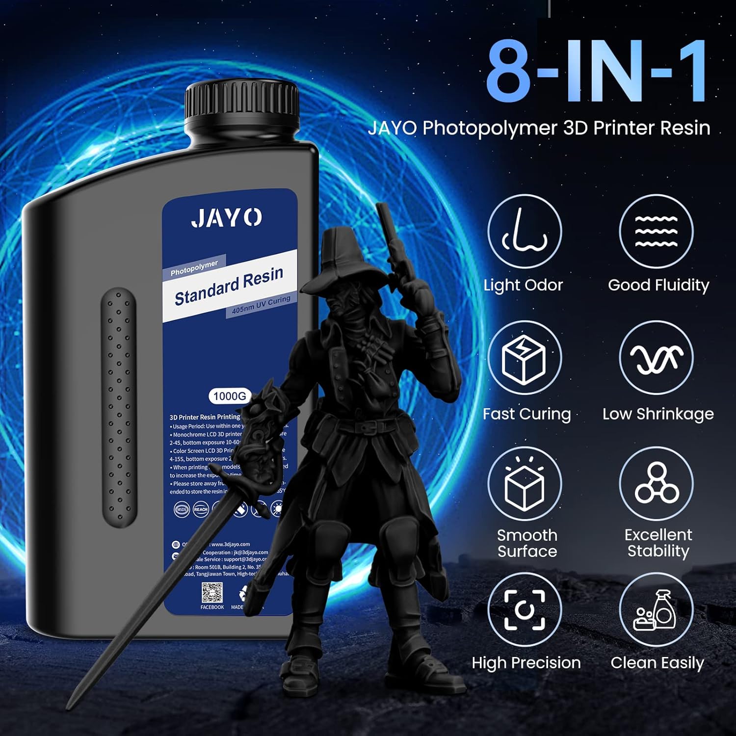 JAYO มาตรฐาน/เช่น ABS/น้ําล้าง - 3D Printing Uv Resin บทวิจารณ์และราคา