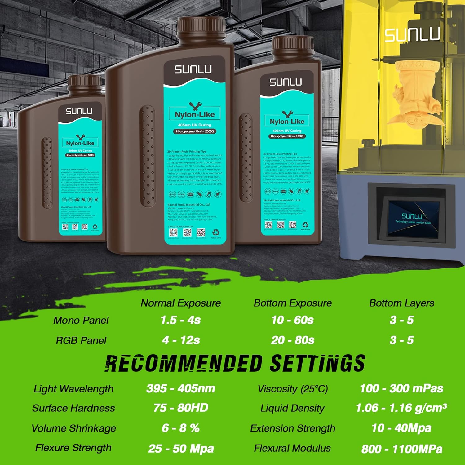 SUNLU 1 กก.ไนลอนเหมือน/ความเหน - 3D Printing Uv Resin บทวิจารณ์และราคา