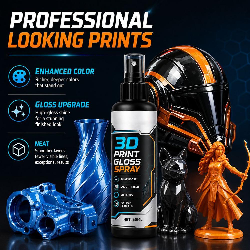 60มล. สเปรย์เคลือบเงาแบบพิมพ์  - 3D Printing Jobs บทวิจารณ์และราคา