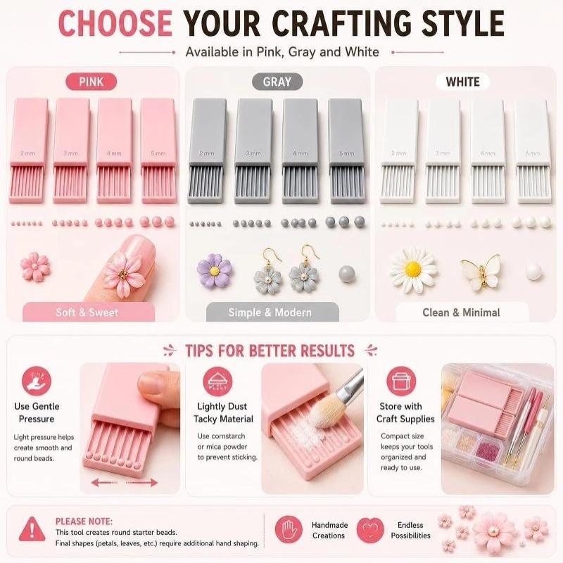 ชุดลูกกลิ้งลูกปัดตกแต่งเล็บ 4  - 3D Printing Clay บทวิจารณ์และราคา