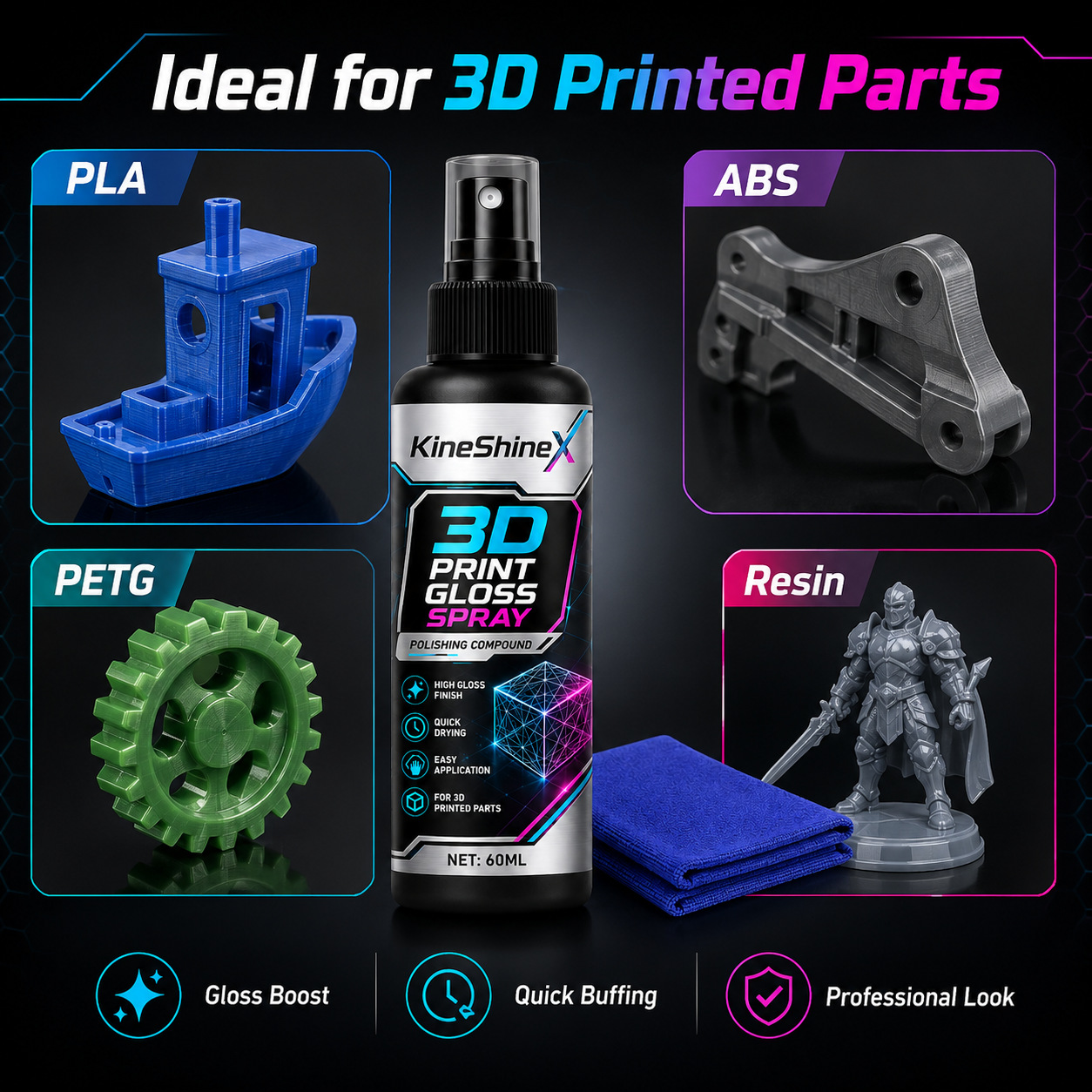 สเปรย์ขัดเงาสำหรับงานพิมพ์ 3 ม - 3D Printing Technology บทวิจารณ์และราคา