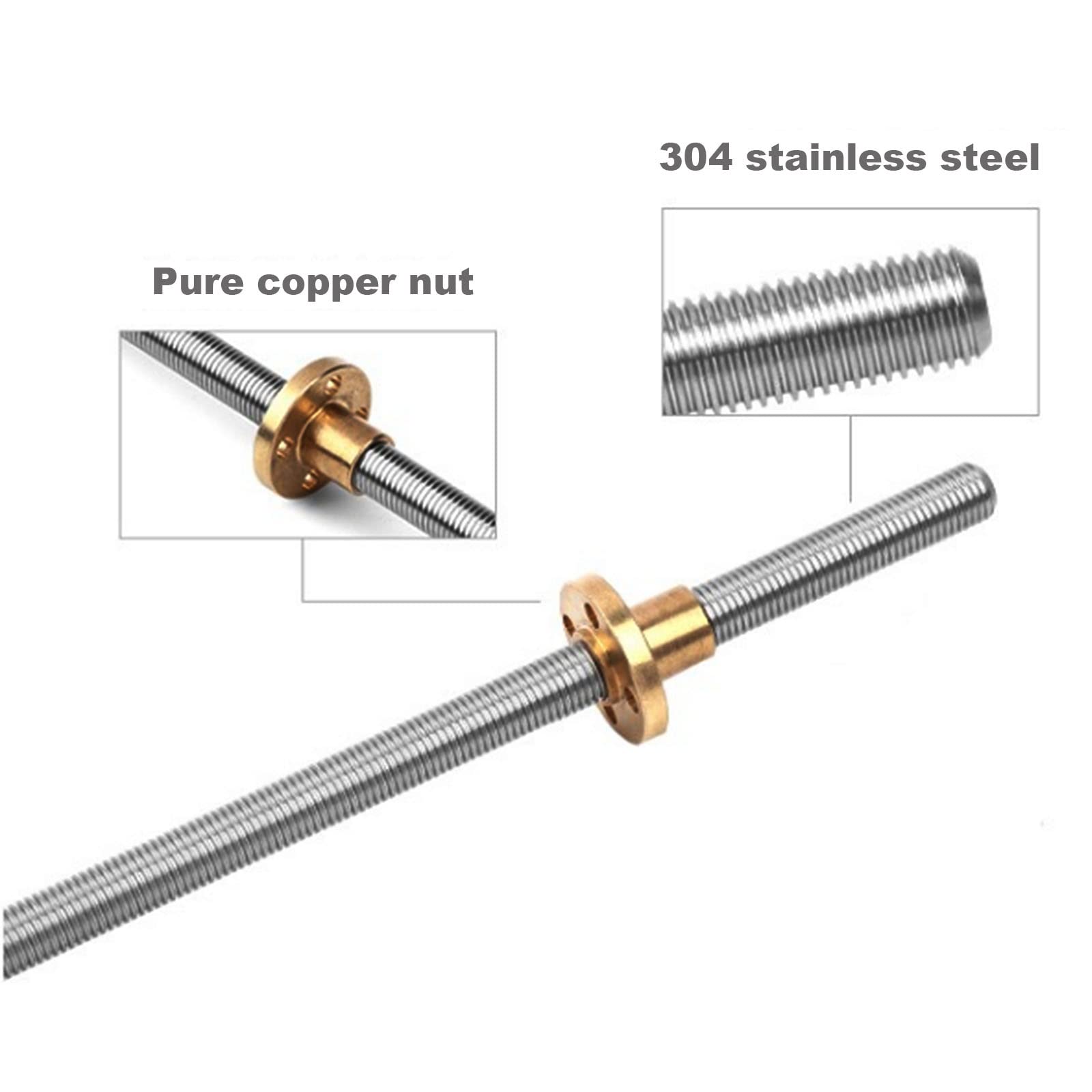 สกรูตะกั่ว T10 เหล็กกล้าไร้สนิ - Lead Screw Stepper บทวิจารณ์และราคา