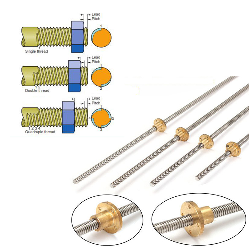 สกรูตะกั่ว T10 เหล็กกล้าไร้สนิ - Lead Screw Stepper บทวิจารณ์และราคา