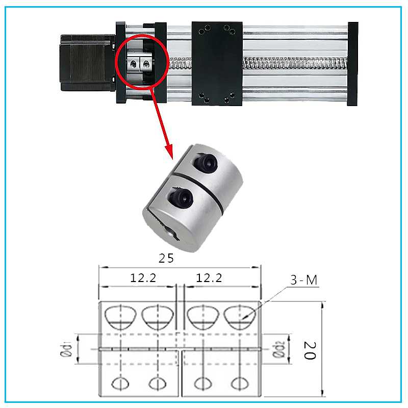 ชุดข้อต่อเพลาแข็งแบบหนีบสำหรับ - Lead Screw Stepper บทวิจารณ์และราคา