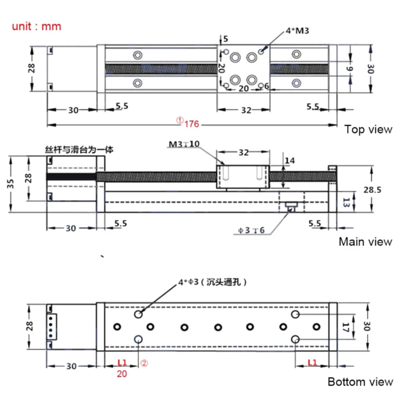 มอเตอร์สเต็ปเปอร์ NEMA11 รางเล - Lead Screw Stepper บทวิจารณ์และราคา